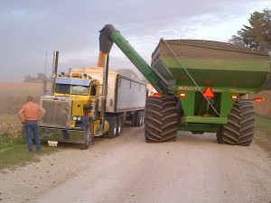 Rosenbohm - Grain cart and yellow truck